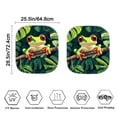 thumbnail image 3 of Yuyamidu Funny Frog Car Window Sunshade for SUV Van Truck Palm Leaves Car Shades for Front Windshield 2 Piece Easy to Install Car Windshield Sun Shade Accessories, Green, 3 of 5