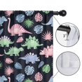 thumbnail image 4 of Blackout Kids Curtains,Black Cartoon Dinosaurs Leaves Pattern Childrens Insulated Curtains Set Of 2,Bedroom Essentials,Toddler Room Decor 42"x63", 4 of 5