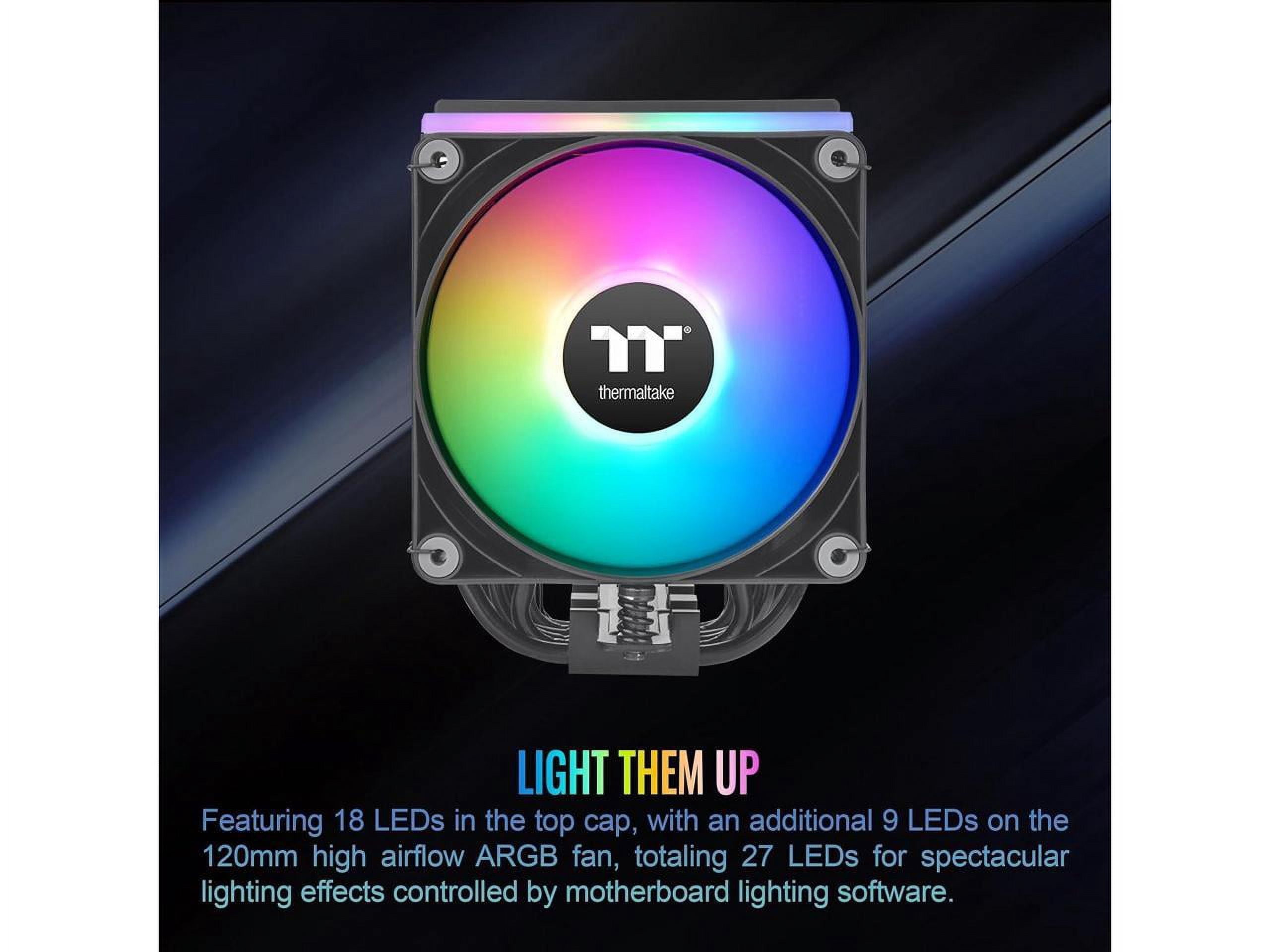 Thermaltake ASTRIA 400 ARGB CPU cooler Comaptible with latest Intel LGA 1700 and AMD AM5 CPU Single Tower 230W TDP cooling power CL-P120-CA12SW-A