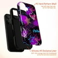 thumbnail image 4 of Graffiti Pop Art Phone Case, Purple Neon Star and Heart Design iPhone Cover, Cool Retro Artistic Protective Case for iPhone 17 16 15 14 13 12 11 Pro Plus Mini, 4 of 6