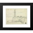 thumbnail image 2 of Edward William Cooke 18x14 Black Modern Framed Museum Art Print Titled - Dieppe, West Pier (1854), 2 of 5