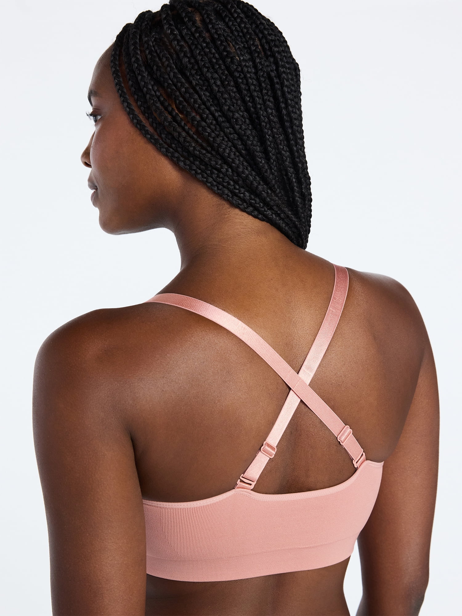 Joyspun Women's Seamless Plunge Pullover Bralette, Sizes S-XXXL