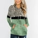 thumbnail image 4 of Sudadera Con Estampado De Leopardo, Diseño De Costura Transpirable Y Cómodo Sudadera Con Capucha Para Mujer Con Bolsillo Con Bolsillo Para La Oficina ANGGREK Otros, 4 of 6