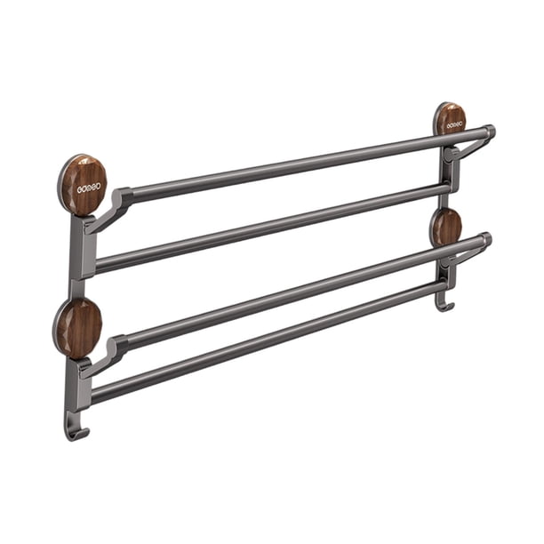 Zapatero, toallero, plegable, práctico, de 2 niveles, para colgar sobre la puerta, ideal Color madera 30cm