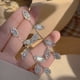 thumbnail image 4 of Pendientes plateados colgantes de hojas, pendientes elegantes y largos, 4 of 5