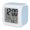 Haze Blue, variant on Navy Blue Stripe Digital Alarm Clock for Bedrooms, Smart LED Alarm Clock with 7 Color Changing Night Light, Modern Minimalist Geometric Striped Silent Wake Up Clocks for Sleep Study Cooking 3.2"x3.2"