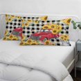 thumbnail image 4 of Spring Sunflowers Queen Size Pillow Cover, Pillowcase Protectors with Zipper, Breathable Decorative Throw Pillow Case Cover, Car Farm Plaid Country Retro Art Pillow Shams for Couch Sofa 20x30Inch, 4 of 8