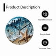 thumbnail image 5 of 10 Inch Wall Clock Battery Operated Square Clock for Office, Kitchen, Outdoor, Living Room, Exquisite Wave - Kissed Starfish, 5 of 7