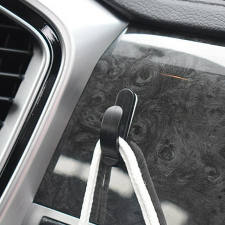 Worgeous  4 Pcs Multifunctional Car Hanger Key Holder Headrest Hook Black Hooks