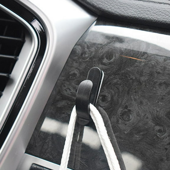 Worgeous  4 Pcs Multifunctional Car Hanger Key Holder Headrest Hook Black Hooks