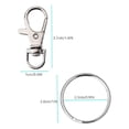 thumbnail image 4 of 120 Pcs/ensemble Crochets Pivotants Porte-Clés Boucles Assortiment Assortiment Design Simple Kit Porte-Clés Clips Accessoires de Bricolage Pièce de Rechange, 4 of 6