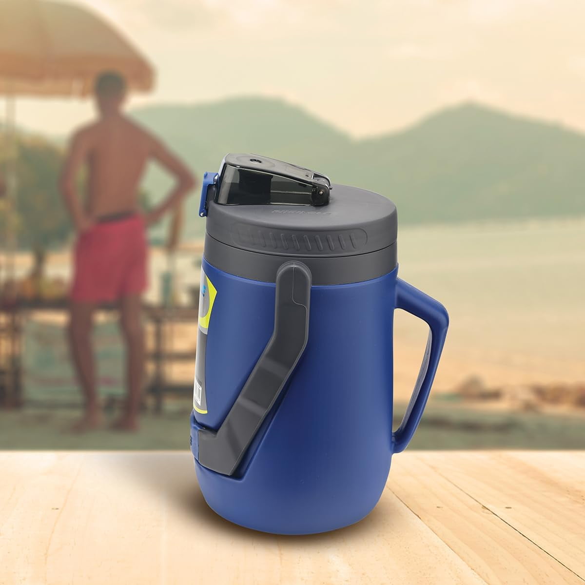 Pinnacle Thermoware Insulated Water Jug with Spout 85 Oz Large Water Bottle with Easy to Carry Handle - Blue