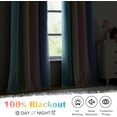 thumbnail image 3 of 100% Blackout Curtains with Sheer Overlay Mix and Match Double Layer Drapes 63 Inch Length 2 Panels for Girls Room Bedroom Room Nursery Ombre Rainbow Grommet Window Treatment with Tiebacks, 3 of 19