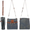 thumbnail image 2 of CoCoMangos Women Blue Denim Jeans Crossbody Bag Fashion Hit-Color Lightweight Shoulder Handbag Purse, 2 of 7
