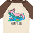 thumbnail image 4 of Inktastic Relaxolotl- Cute Axolotl on Summer Vacation Boys or Girls Long Sleeve Baby Bodysuit, 4 of 5