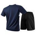 thumbnail image 5 of Miqool Big and Tall Men's Activewear Short Sleeve Crewneck Tee and Shorts Set Summer Outfit Casual Athletic Sports Tracksuit, 5 of 9