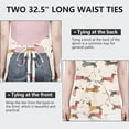 thumbnail image 6 of Colorful Funny Dachshund Apron-Garden Aprons for Women with Pockets-Cotton Linen Waterproof Kitchen Cooking Gardening Aprons Adjustable for Kitchen,Cooking,BBQ and Salon 33x27 Inch, 6 of 7