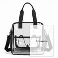 thumbnail image 3 of Stadium Approved Clear Tote Bag Transparent Crossbody Shoulder Bag Sandproof Beach Handbag with Zipper Pool bags（grey), 3 of 5
