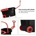 thumbnail image 3 of Cozyswan Easy Wring, Stainless Steel Basket with Wheels with Extra Refills Spin Mop, Black and Red, 3 of 7