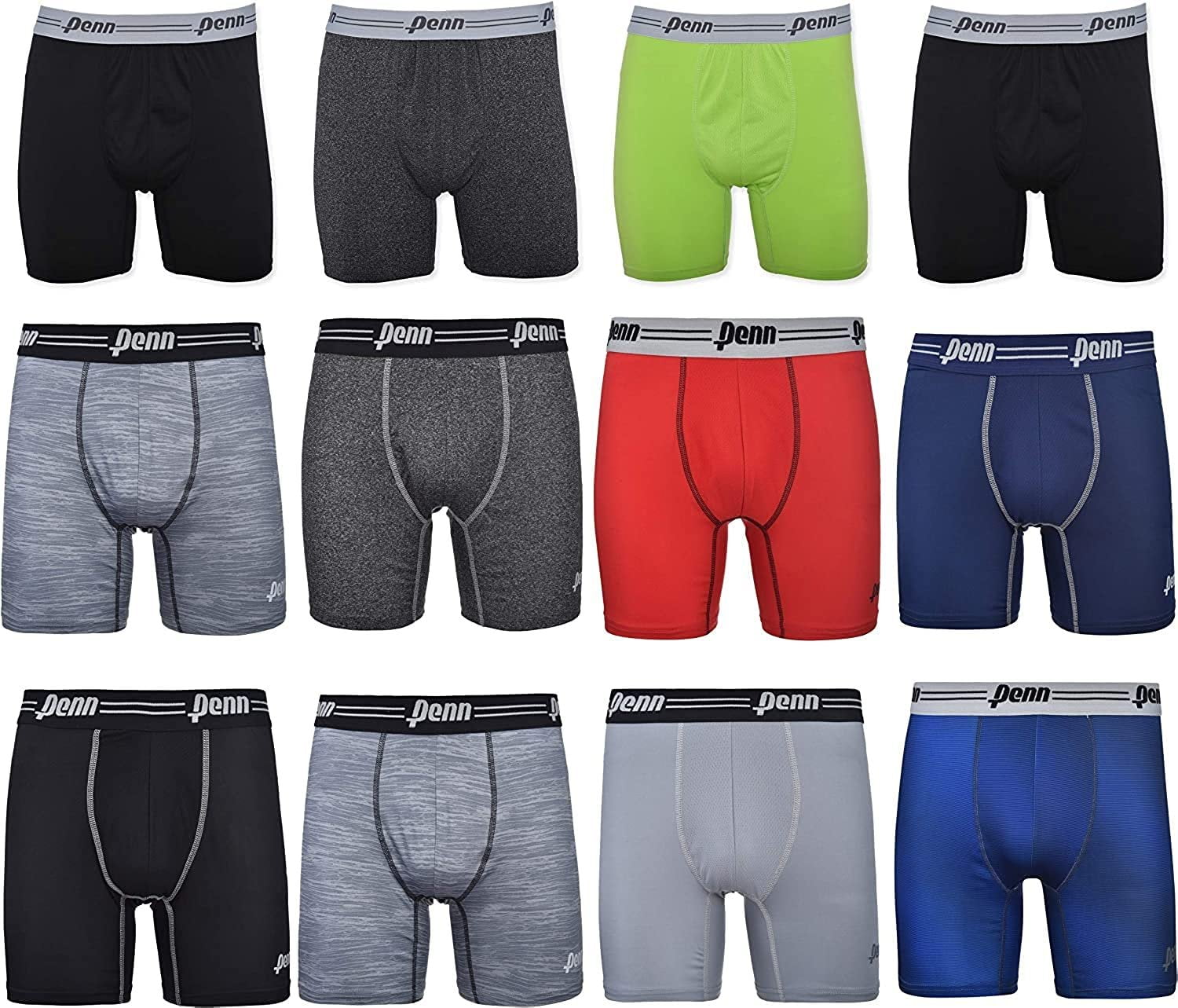 Penn Mens Performance Boxer Briefs 3 Pack Random Colors