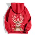 thumbnail image 4 of WILLBEST Sudadera Deportiva para Mujer Ladies' Christmas Printed Zipper Long Sleeved Pocket Adjuststring Casual Hooded Sweatshirt 2079 X-Grande, 4 of 8