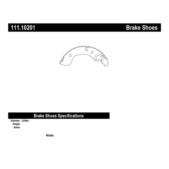Centric 111.10201 Centric Brake Shoes Fits select: 2012-2019 NISSAN VERSA, 2014-2019 NISSAN VERSA NOTE