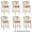 Linen Beige-White Washed Wood, variant on Dayalane 26" Modern Farmhouse Swivel Bar Stools Set of 2, PU Upholstered Counter Height Barstools with Rattan Barrel Cane Back, Boho White Washed Oak Wooden Island Chairs for Kitchen Pub, Brown