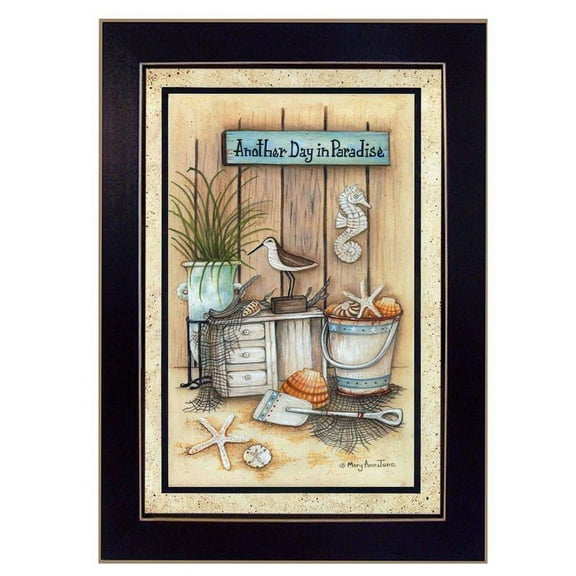 Another Day in Paradise By Mary June Printed Wall Art Wood Multi-Color
