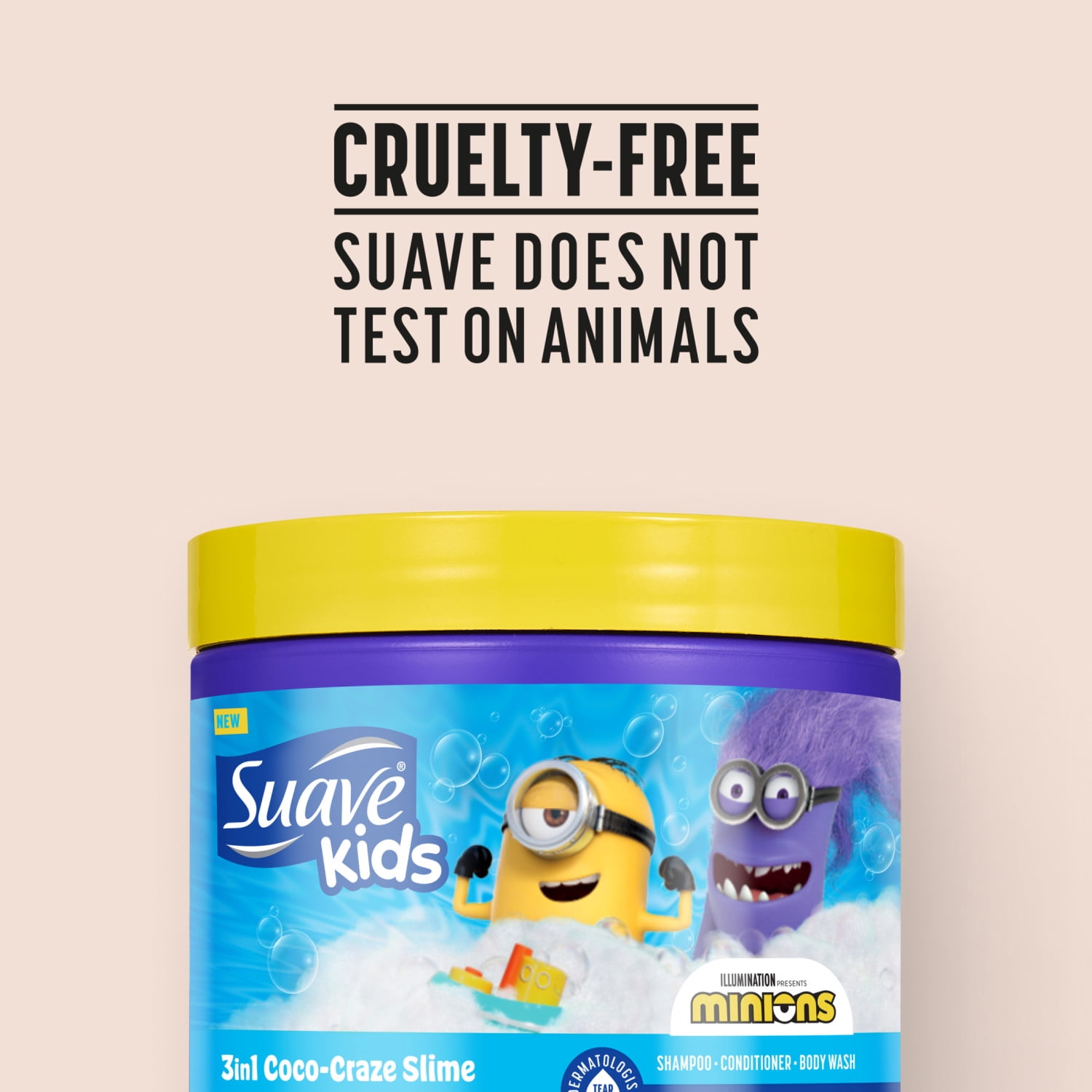 Suave Kids 3-in-1 Shampoo Conditioner & Body Wash, Minions, 28 oz