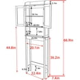 thumbnail image 2 of Over The Toilet Storage Organizer and Small Freestanding Cabinet W/Adjustable Shelf & Storage Rack, Bathroom Space Saver, White, 2 of 10
