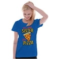 thumbnail image 4 of Will Trade Sister for Pizza Joke Womens Slim Fit Graphic Tee Brisco Brands S, 4 of 5