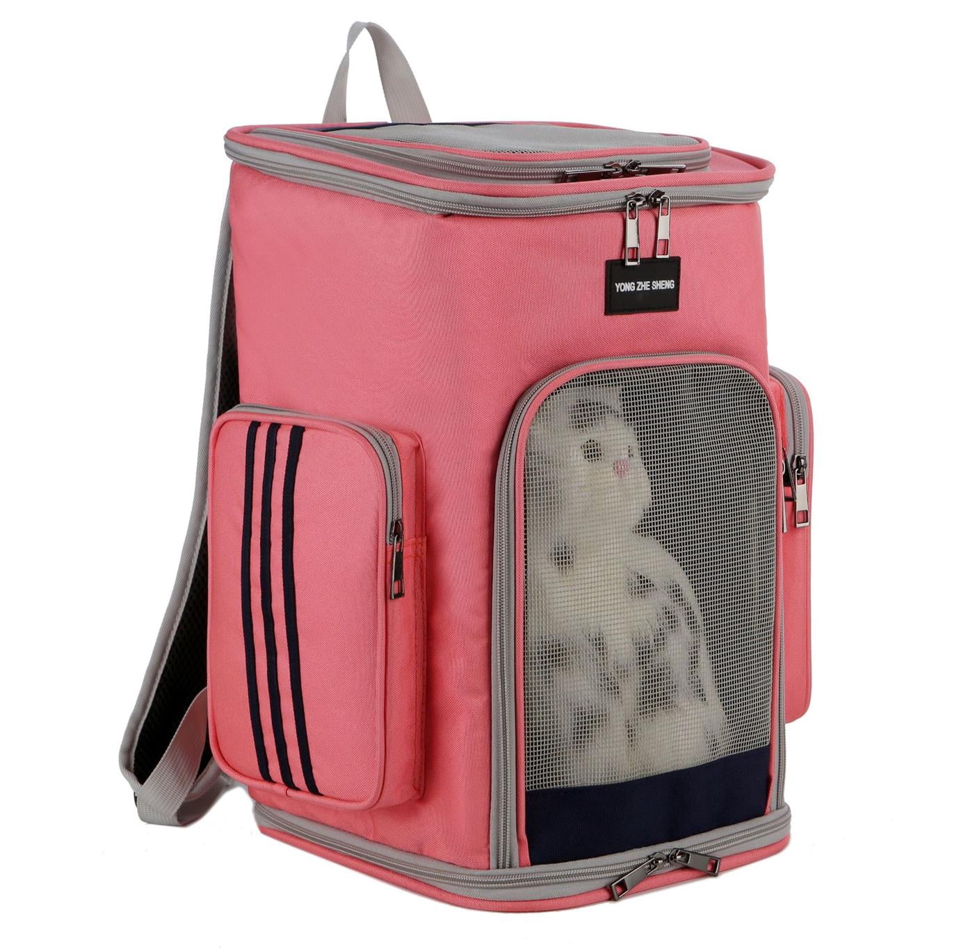 Pet Carrier Backpack Cat Carrier Backpack Dog Carrier Backpack for Small Cats Dogs Wide Use Breathable Strong and Durable Pet Backpack(Pink)