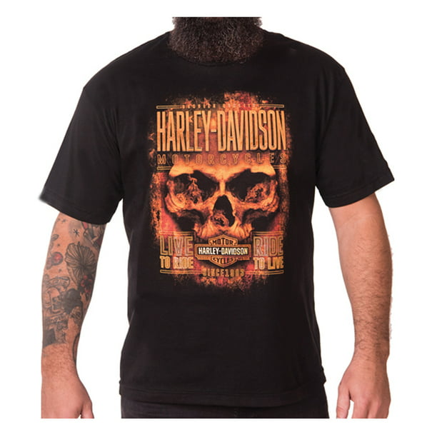 HarleyDavidson HarleyDavidson Men's Hardcore Flaming Skull Short