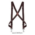 thumbnail image 7 of Men Women Suspender with Swivel Hooks, Adults X Shaped Adjustable Elastic Straps, Side Clip Suspenders Trucker Suspenders Pants Supplies Coffee, 7 of 7