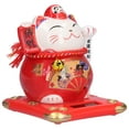 thumbnail image 1 of Lucky Cat Ornament, Fortune Cat Ceramic Eco Friendly  for Bedroom for Car for Office Type 1,Type 2,Type 3,Type 4, 1 of 8