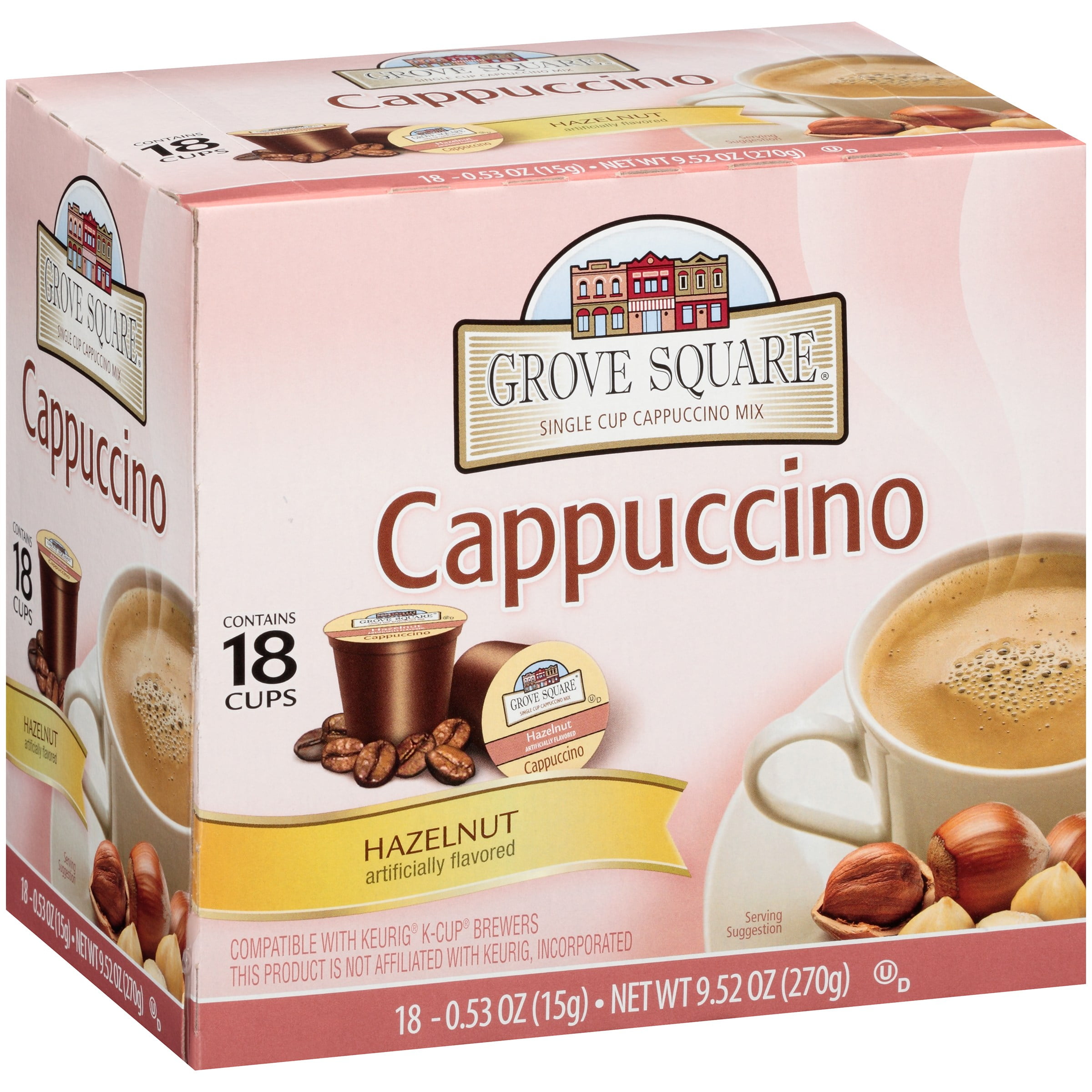 Grove Square Coffee Hazelnut Cappuccino, 9.52 oz