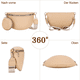 thumbnail image 3 of Bolso Bandolera Mujer, Riñonera Mujer Piel Sintética con Billetera, Bolsos Modernos con Correa Ancha para el Hombro, Bolso Pequeño de Hombro con Cremallera y Correa de Hombro Intercambiable, 3 of 6