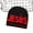 Black and Red, variant on Autumn Winter Warm Letter Jacquard Knitted Hat Korean Street Trend Pullover Cold Hat