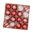 thumbnail image 2 of 16 piezas de adornos de bolas de Navidad Macarena adornos colgantes para decoración de guirnaldas Rojo, 2 of 8