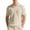 Khaki, variant on Men's Waffle Knit Polo Shirt Short Sleeve Collared Casual T-Shirt Comfortable & Breathable For Summer Daily Wear Stylish Tops,Black,L