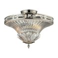 thumbnail image 1 of Aldridge Avenue - Two Light Semi-Flush Mount   Polished Nickel Finish with Clear, 1 of 1