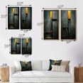 thumbnail image 4 of Designart "Indigo Stairway Minimal Grace II" Modern Geometric Framed Wall Art Set Of 2 - Modern Gold Framed Wall Art Set Of 2, 4 of 6