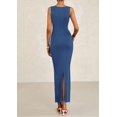 thumbnail image 2 of Vestido midi PRETTYGARDEN, ajustado fruncido de verano 2025 para mujer, 2 of 9