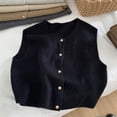 thumbnail image 4 of Otoño nuevo cárdigan de mujer coreano elegante tejido sin mangas mujer Casual suéter tanques moda nueva delgada señoras Casual Tops, 4 of 5