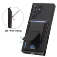 thumbnail image 5 of Wallet Case for Samsung Galaxy S21 Ultra Slim Protective Case with Credit Card Slots Hidden Kickstand Carbon Fiber Texture PU Leather Phone Cover for Samsung Galaxy S21 Ultra, Black, 5 of 10