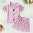 thumbnail image 2 of Toddler Pajamas Toddler Boys Girls Short Sleeve Dot Tops T Shirt Shorts Casual Outfits Girls Pjs 1 Years-2 Years, 2 of 7