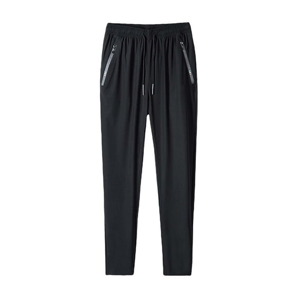 Yoodem Cargo Pants for Men Sweatpants for Men and Women's Lightweight Joggers Pants Dry Running Hiking Pants Athletic Workout Track Pants with Zipper Pockets Mens Jeans Black 3 6XL