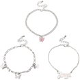 thumbnail image 1 of Bangcool Chaîne Cheville Papillon Lettre : 3 Pcs Bracelet Rétro Cheville Bijoux pour Femmes, 1 of 6