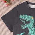 thumbnail image 4 of HAOTAGSBoys Outfit Sets, Graphic Short Sleeve T-Shirt & Shorts 2-Piece Summer Casual Trendy Clothing Sets Dark Gray Size 6, 4 of 5