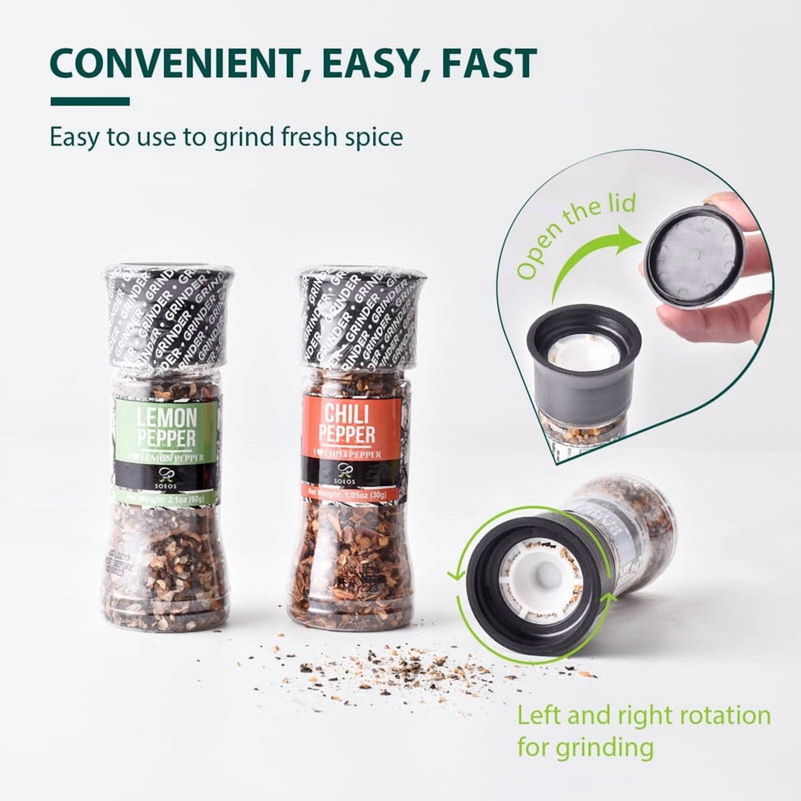 Soeos I Love Pepper Spice Seasoning Set of 3, 4.98oz (142g)